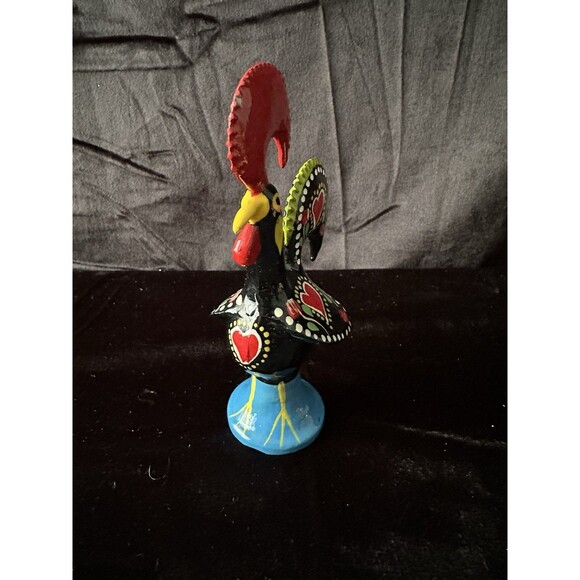 Vintage Russian Cast Metal Rooster, Figurine Is Handpainted, Folk Art 5.5” Tall - Picture 2 of 5